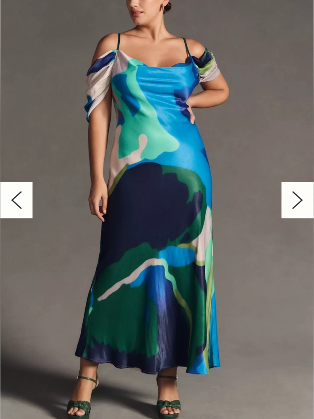 Anthropologie Blank London Painterly Watercolor Slip Dress size M NWT